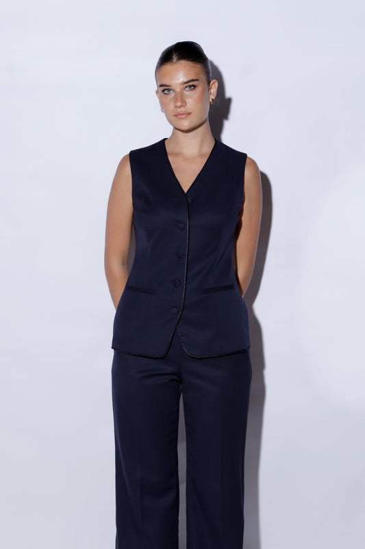 ATLAS WOOL PANT- MIDNIGHT BLUE