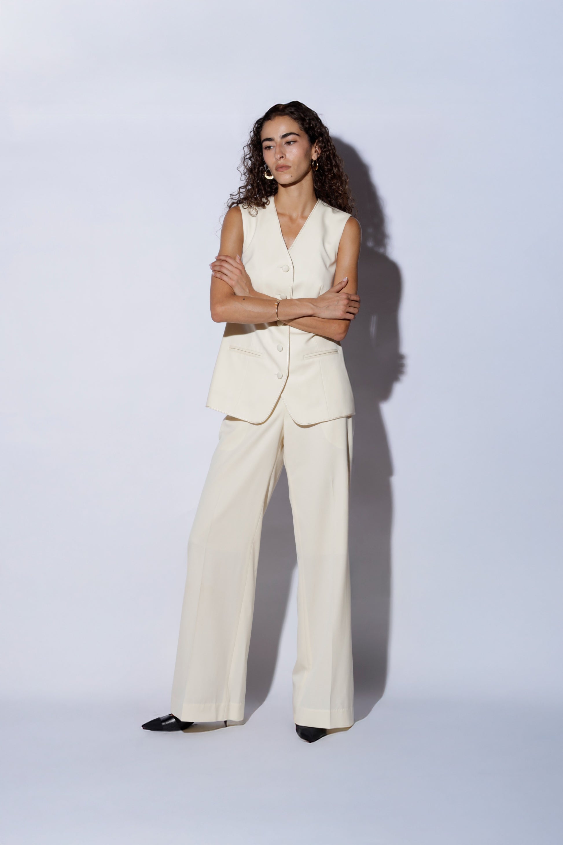 Ivory wool suit