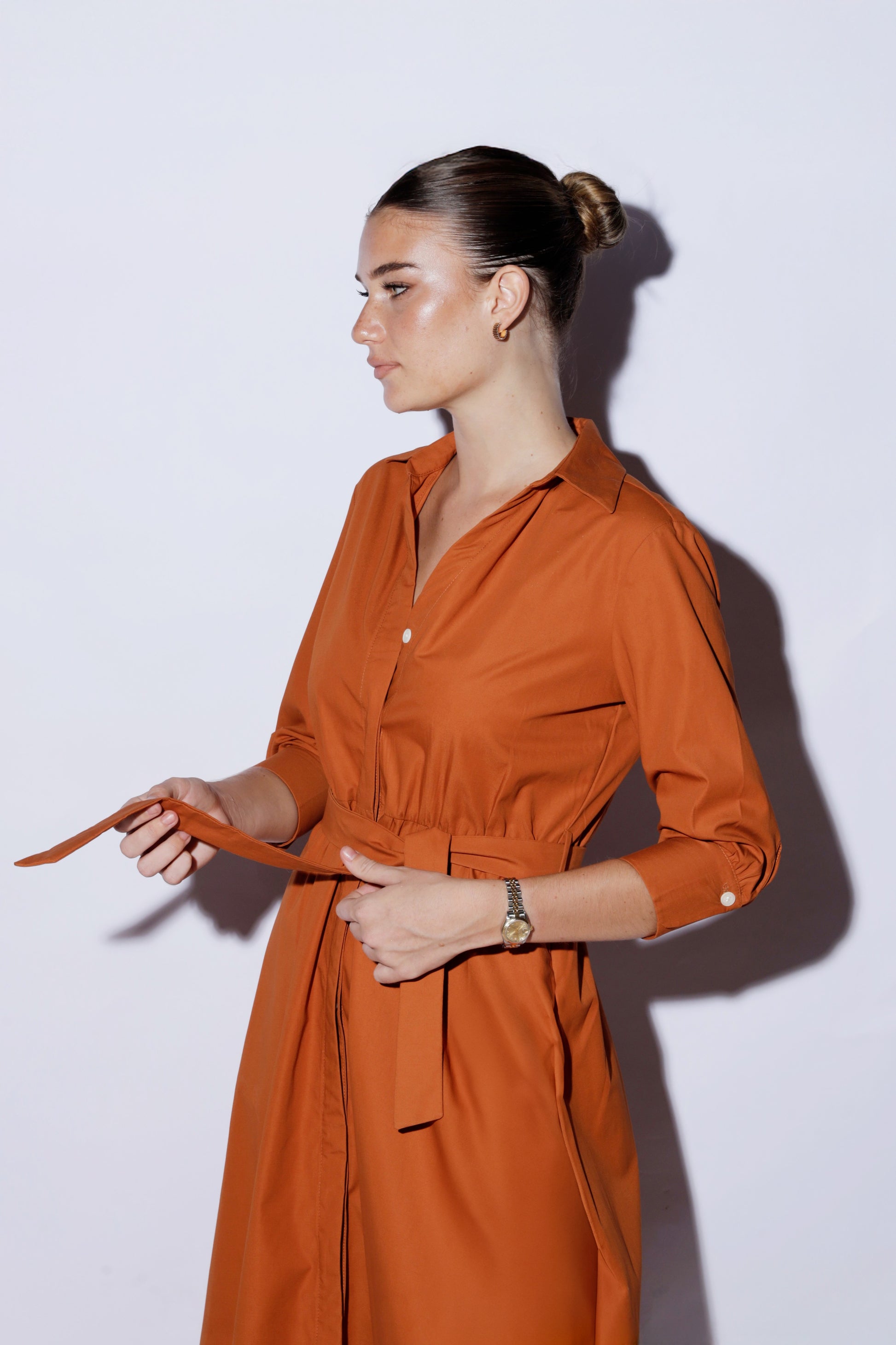 uxury cotton shirtdress inspired by Moroccan-Andalusian architecture