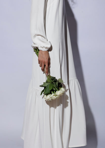 bridal silk dress